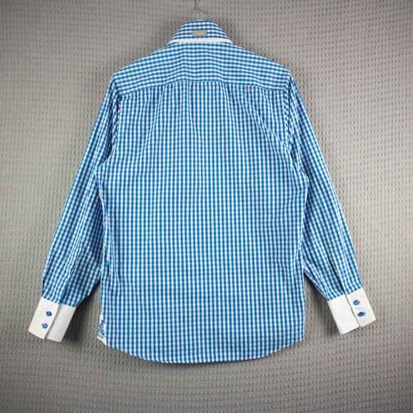 Coogi Luxe Checkered Button Up Longsleeve Mens Medium - Picture 2 of 8